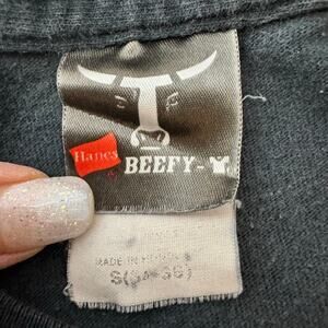 VTG Hanes Beefy Tag T-Shirt Orlando Holy Land Experience TBN Graphic Black Fade